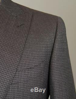 New $2195 Canali 1934 Peak Lapel Slim Fit Brown Wool Suit Size 40 (50 EU) NWT