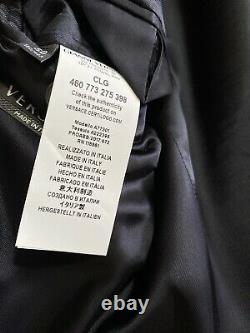 New $2375 Versace Mens Suit Slim Fit Blue 40R US (50R Eu) Italy