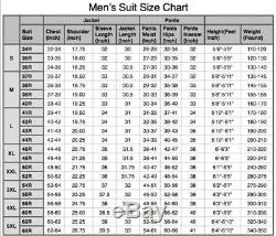 New 3 Piece Classic Dark Gray Wool Men's Suit Slim Fit Custom 40 42 44 46 48+