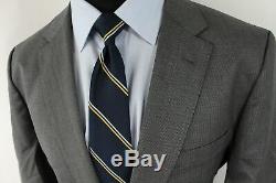 New 42R Hugo Boss Angelico Slim-Fit Gray Micro Grid Dual Vents 100's Wool Suit