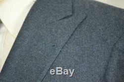 New $4800 BRUNELLO CUCINELLI Wool/Silk/Cashmere Blue Check Suit Slim Fit 40 R