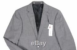 New $650 Calvin Klein Black And White Birdseye Extreme Slim Fit Wool Suit 40r