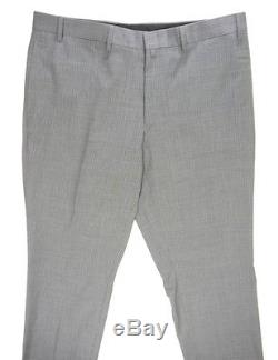 New $650 Lauren Ralph Lauren Slim Fit 100% Wool Gray Pin Striped Suit Size 42r