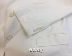 New Armani Collezioni M-Line White Cotton Stretch Slim Fit Suit 56/46US $1895.00
