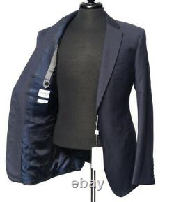 New Armani Collezioni M Navy Blue Nailhead Line 2Btn Slim Fit Suit 54 44 / 42 R