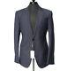 New Armani Collezioni M Navy Blue Nailhead Line 2Btn Slim Fit Suit 56 44 / 42 R