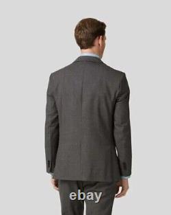 New! Charles Tyrwhitt 38 Long Grey Slim Fit Merino Business Suit Jacket