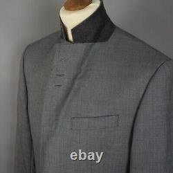 New Charles Tyrwhitt 38 R Light Grey Slim Fit Sharkskin Travel Suit Jacket
