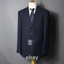 New! Charles Tyrwhitt 42 Long Navy Merino Wool Slim Fit Proper Blazer Blue