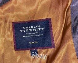 New Charles Tyrwhitt Jermyn St London Luxury Suit Micro Check Slim Fit 40r