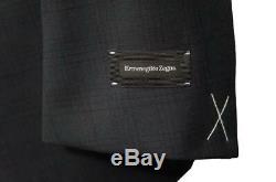 New Ermenegildo Zegna Satorial 2 Btn Wool Slim Fit Suit DarkGray Plaid 44R