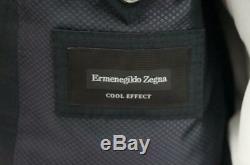 New Ermenegildo Zegna Satorial 2 Btn Wool Slim Fit Suit DarkGray Plaid 44R