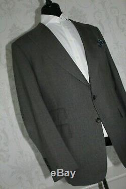 New Gorgeous Tom Ford Mens Grey Suit Peak Lapel Slim Fit Jacket Uk 42l /44l