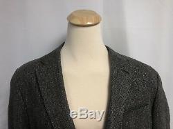 New Hickey Freeman Slim Fit 3 Piece Gray Donegal Tweed Suit Size 44R $2095.00