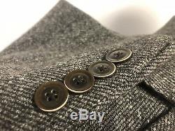 New Hickey Freeman Slim Fit 3 Piece Gray Donegal Tweed Suit Size 44R $2095.00