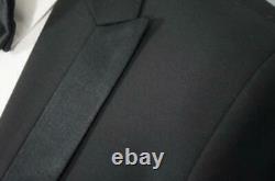 New Hugo Boss Adalo/Hibor 1 Btn Wool-Mohair Slim Fit Tuxedo Solid Black 34R