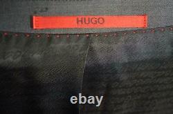 New Hugo Boss Astian/Hets182 2 Btn 100`S Wool Slim Fit Suit Solid DarkGray 38R