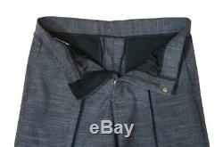New Hugo Boss Nylen/Pery 2 Btn Wool-Linen Slim Fit Men`s Suit Solid BlueGray 40R