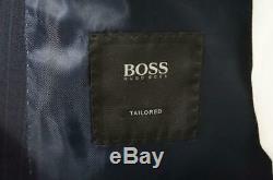 New Hugo Boss Tailored T-Royston/Wain1 2 Btn Wool Slim Fit Suit Blue Pinstr 40R