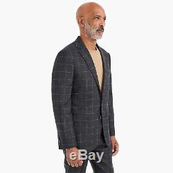 New J CREW Ludlow Slim Fit Suit Windowpane Bouclé Wool Blend 40R 33x30 or 31x30