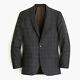 New J CREW Ludlow Slim Fit Suit Windowpane Bouclé Wool Blend 42R 33x30 or 31x30
