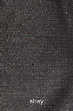 New Men's Emporio Armani Trim Fit Check Wool Suit, Color Charcoal, Size 38R US