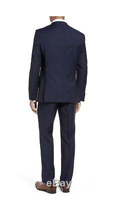 New Mens Hugo Boss Huge2/Genius1 Slim Fit Navy Blue Suit 40R X W34 MSRP $795