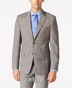 New Mens Lauren Ralph Lauren Slim Fit Light Grey Plaid 2 Pc Suit 46 L 40 W $650