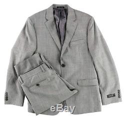New Mens Lauren Ralph Lauren Slim Fit Light Grey Plaid 2 Pc Suit 46 L 40 W $650