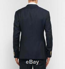 New Polo Ralph Lauren Men's Blazer Slim-Fit Wool Navy Jacket Suits Glittering 38