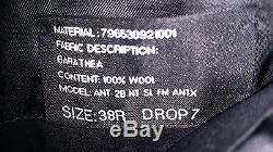 New Ralph Lauren Black Label men's Italian suit 2B Anthony slim fit 100%Wool 38R