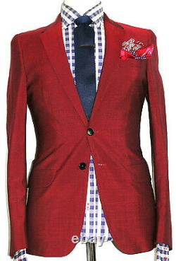 New Rare Mens Luxury Paul Smith Ps London Cropped Slim Fit Suit 38r W32 X L29