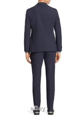 New Z Zegna Slim-Fit Cotton Poplin Navy Blue Drop 8 Suit Size 48EU/38US $1295.00
