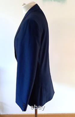 Next Blue Slim Fit 2 Piece Wool Blend Suit 38l Jacket, 32w 34l Trs