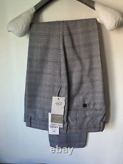 Next Light Grey Slim Fit Check Suit 44R Chest 36R Waist