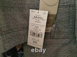 Next Light Grey Slim Fit Check Suit 44R Chest 36R Waist