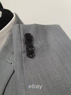 Next Suit 3pc Grey Wool Blend Slim Fit 42r Trs W36 L32 Bnwt