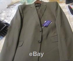 Nwt Ralph Lauren Purple Label Italy Made Suit 46l 39w Trim/slim Fit Crepe Wool