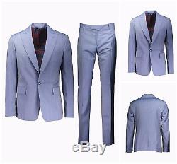 Nwt Vivienne Westwood Blue Slim Fit James 1 Button Wool Suit. Uk 38r Eur 48r
