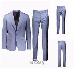 Nwt Vivienne Westwood Blue Slim Fit James 1 Button Wool Suit. Uk 40r Eur 50r