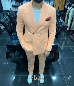 Orange Slim-Fit Suit 2-Piece, All Sizes Acceptable #235