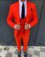 Orange Slim-Fit Suit 3-Piece, All Sizes Acceptable #52