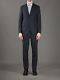 Our Legacy Navy Rainbow Acne Two Button Classic Slim Fit Suit