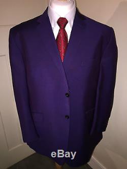 Ozwald Boateng Bright Purple Single Breasted Slim Fit Suit 48R/46R & 39W 30L Trs