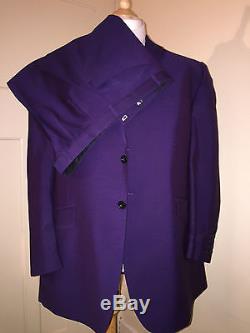 Ozwald Boateng Bright Purple Single Breasted Slim Fit Suit 48R/46R & 39W 30L Trs