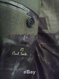 PAUL SMITH LONDON Slim fit grey suit 60s London mod lining very rare 38
