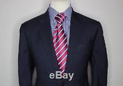 PAUL SMITH LONDON THE BYARD LUXURY SUIT MICRO CHECK NAVY MODERN SLIM FIT 42x36