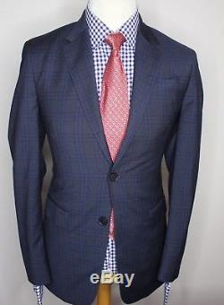 PAUL SMITH LONDON The BYARD LUXURY SUIT CHECK BLUE SLIM FIT 36x32x32