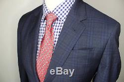 PAUL SMITH LONDON The BYARD LUXURY SUIT CHECK BLUE SLIM FIT 36x32x32