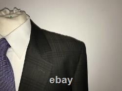 PAUL SMITH -Mens Tailored Fit BROWN Checked WOOL SUIT 44 Reg W38 L34 -LOVELY